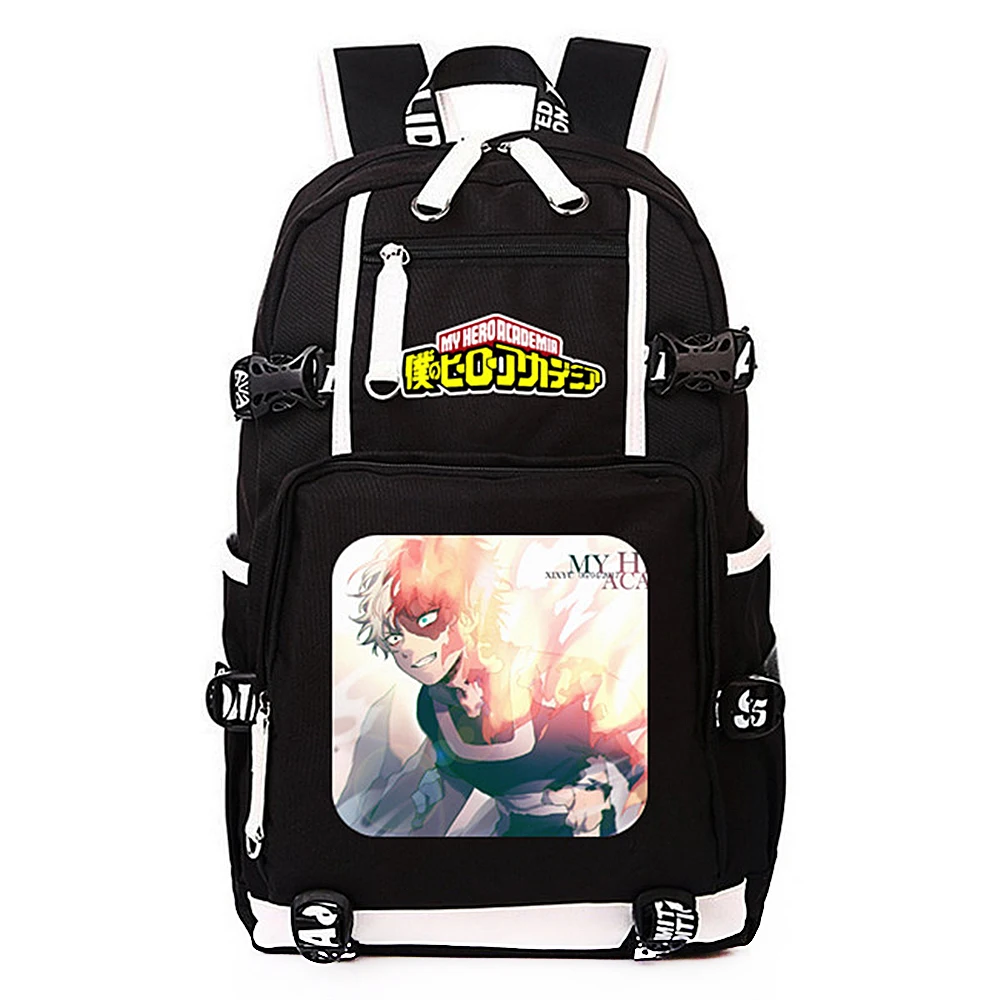 Школьный ранец с аниме рисунком My Hero Academia сумка Mochilas холщовая дорожная рюкзак для