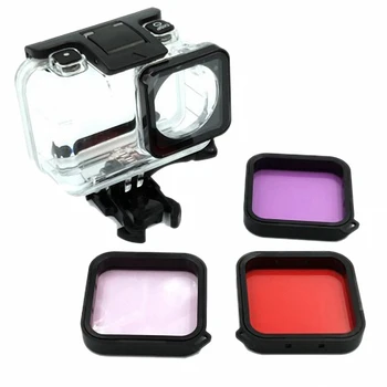 

for DJI OSMO Action Camera Waterproof Case + Diving Filter Red Pink Purple for DJI OSMO Action Accessories