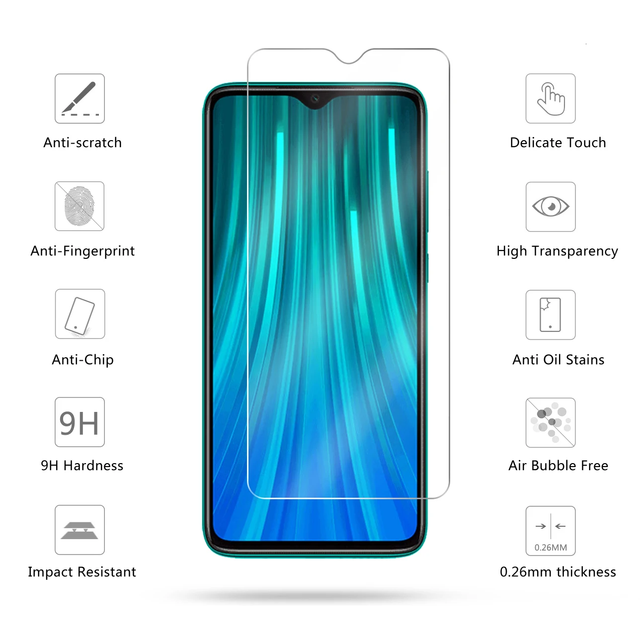 

Tempered Glass For Xiaomi Redmi Note 7 5 8 6 Pro Screen Protector For Redmi note 2 3 5 6 7 pro Protective Glass note4x 2.5D Film