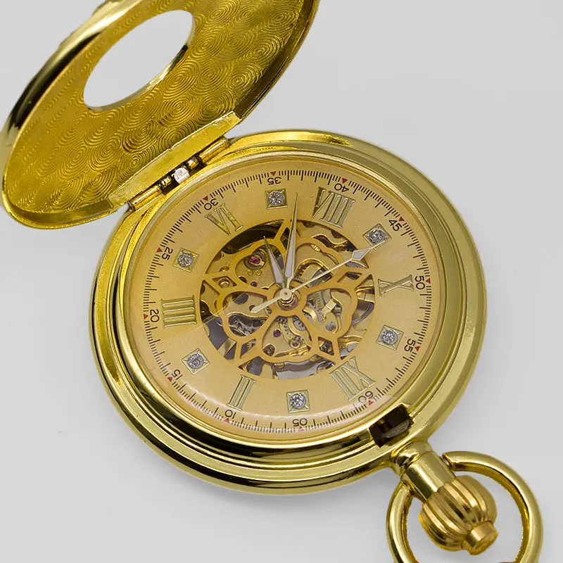 Ретро Золотой чехол с изображением скелета винтажные римские цифры цветочный