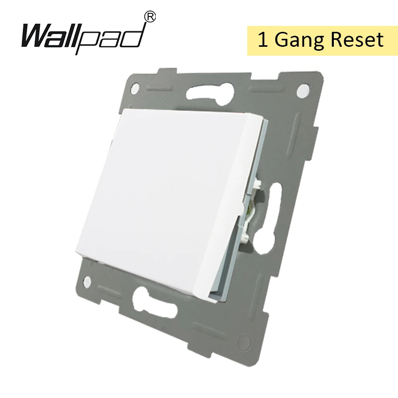 DIY ЕС функциональный ключ для модуля белый кнопочный переключатель и розетка с когтями монтажный Wallpad L6 серии - Цвет: 1 Gang Reset