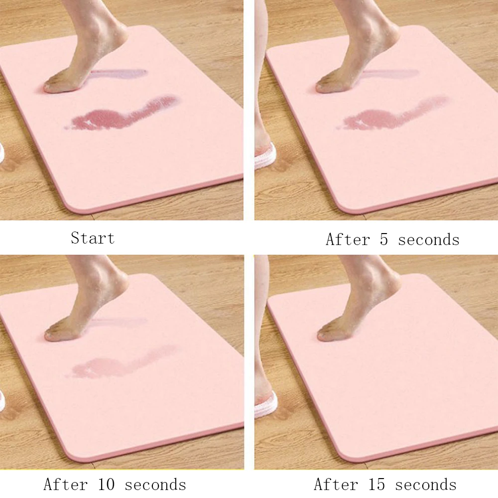 Diatom Mud Anti Slip Fast Drying Bathroom Mat Ultra Absorbent Mat