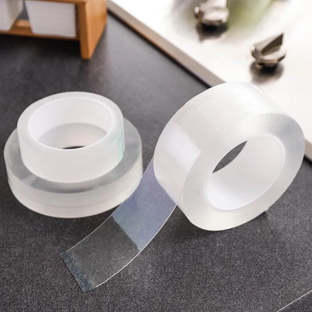Transparent Magi Washable Reusable Double Sided tape Adhesive Traceless Sticker Removable