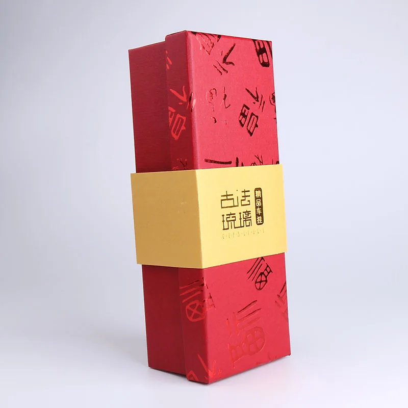 

Currently Available Wholesale Red Fu Character Boutique Gift Box Only Tiandigai Gift Box Customizable Logo Pendant Gift Box