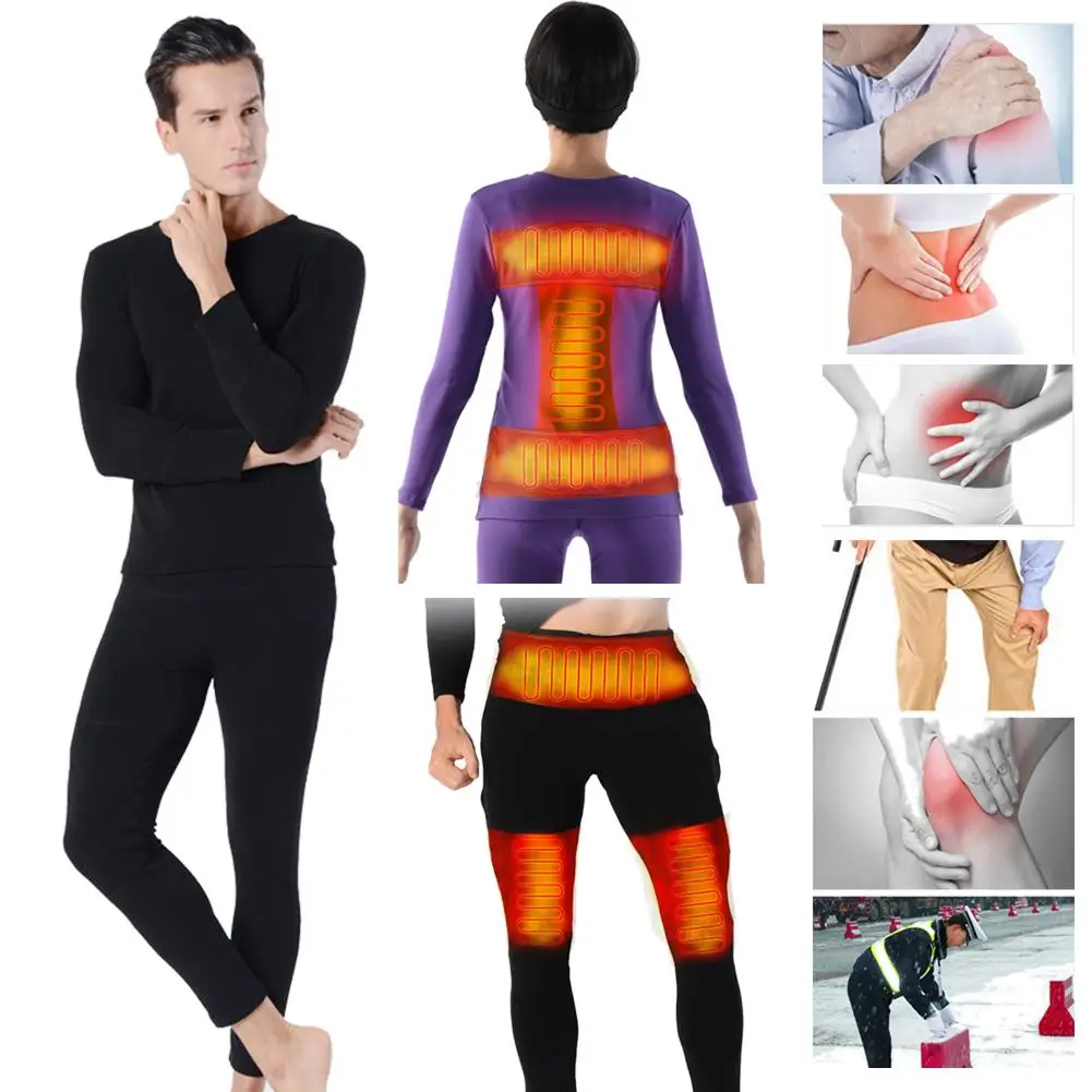 

Electric Heating Insulated Underwear And Adjustable Charging Pants Heated Usb Carbon Fiber Thermal Clothing For Man And Woman