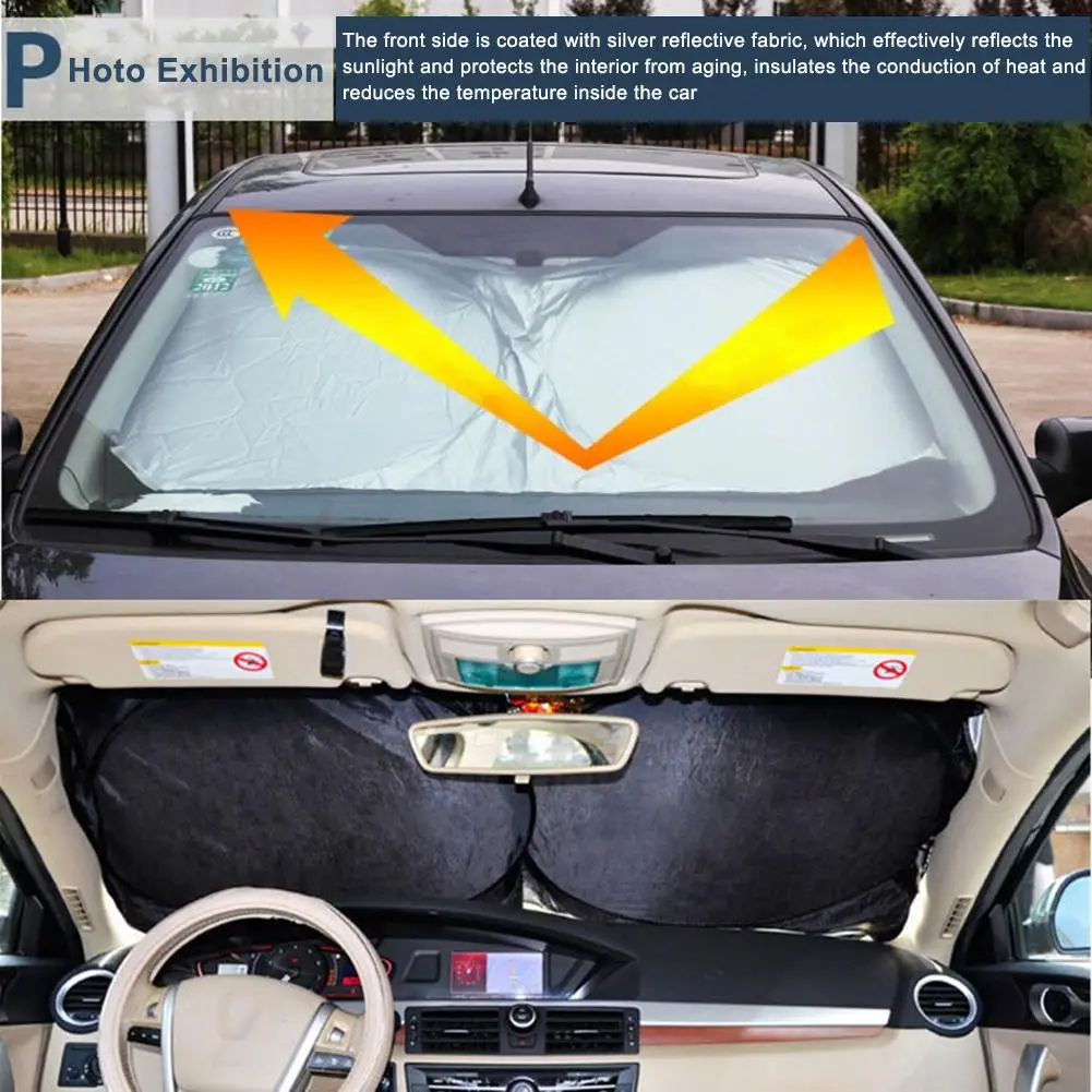 150x70 см автомобильный солнцезащитный козырек переднее лобовое стекло складной и портативный солнцезащитный блок автомобильный Стайлинг складной солнцезащитный козырек