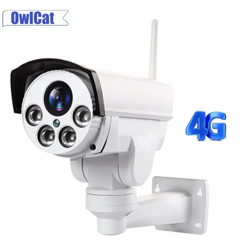 2MP 5MP 3G 4G sim карта IP камера наружная PTZ HD Bullet IR 50M 5X / 10X Zoom автоматическая
