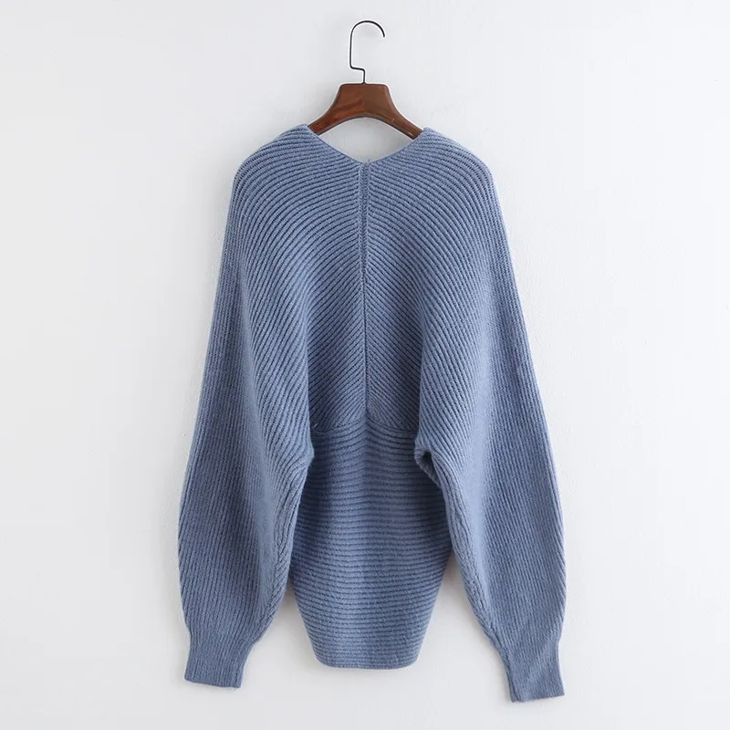 OMIKRON Pull Femme зимние свитера с длинными рукавами, одноцветные, с v-образным вырезом, сексуальные, с перекрещивающимися вставками, свитер для женщин, большие размеры, Roupa Feminina