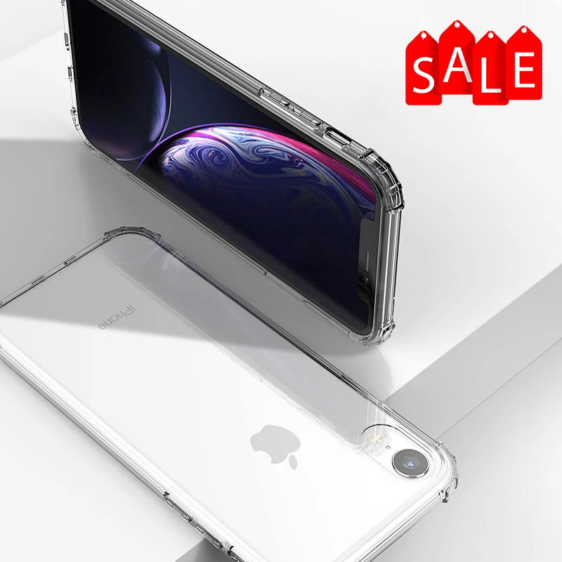 

Limited Time Limit Clearance Clear Anti-knock Iphone Case New Thickening Iphone Xs Max Case Phone Protector for Iphone 6 8 Xr 7