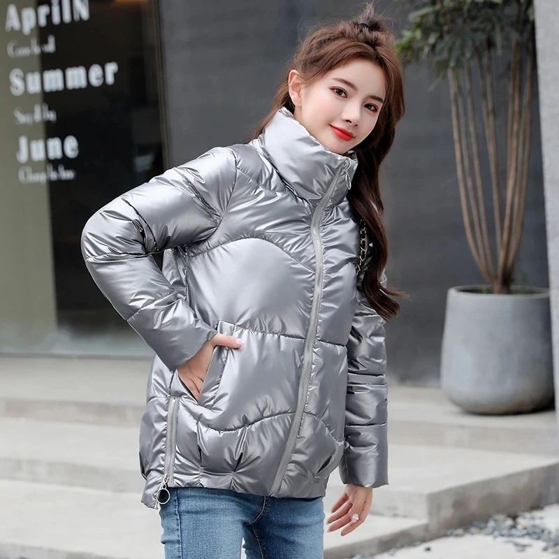 Female Down Coat 2021 Autumn Winter Women Bright Color Thick Cultivating Outwear Female Cotton Padded Warm Jacket Outwear parka jacket women Coats & Jackets