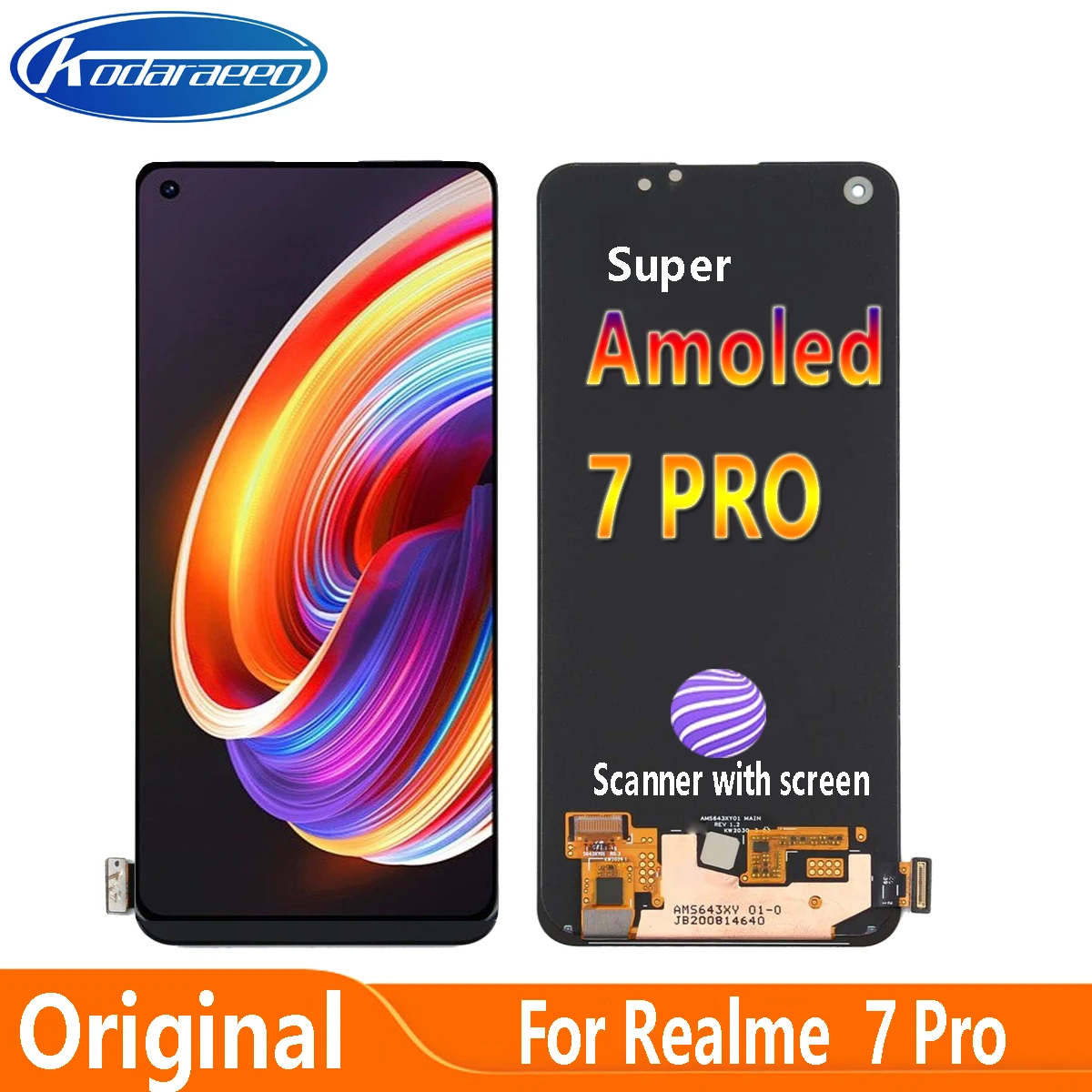 Original AMOLED Replacement 6.4" For Realme 7 Pro RMX2170 LCD Display Screen Touch Digitizer Assembly | Мобильные телефоны и