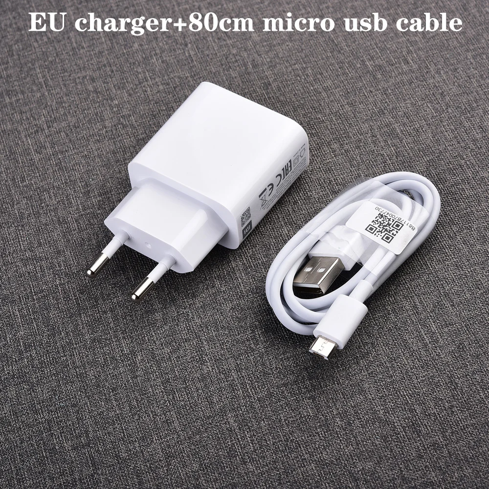 XIAOMI Charger 5V 2A EU/US Power Adapter Data Sync Cable For Redmi S2 8 8A 7 7A 6 6A 5 5A 4 4A 4X 3s 8 9 se Note 3 5 5A 6 Pro charger 65 watt