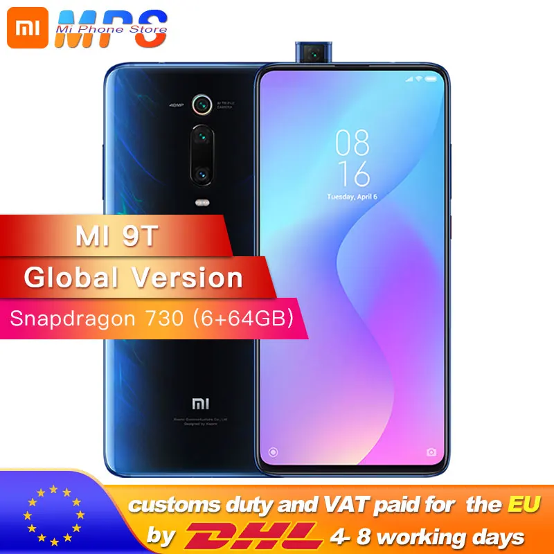  Global Version Mi 9T (Redmi K20) 6GB RAM 64GB Smartphone Snapdragon 730 Octa Core 4000mAh Pop-up Fr