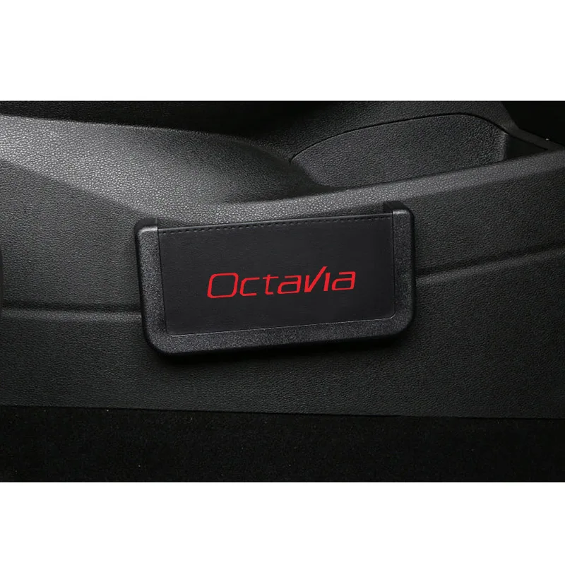 Популярный автомобильный ящик для хранения из искусственной кожи для Skoda Octavia, автомобильный держатель для мобильного телефона, сумка для хранения, Органайзер