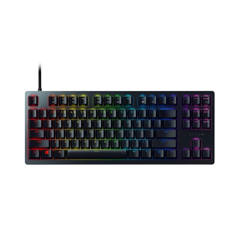 

Razer Huntsman Tournament Edition Mechanical Gaming Keyboard RGB Lighting Linear Optical Switches PBT Keycups Tenkeyless Design