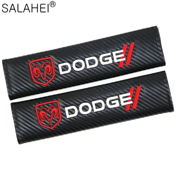 

2 Pcs Car Styling Emblems Seat Belt Cover Case Leather For Dodge Nitro Journey Caravan Jcuv Car Safety Accessories Car-Styling
