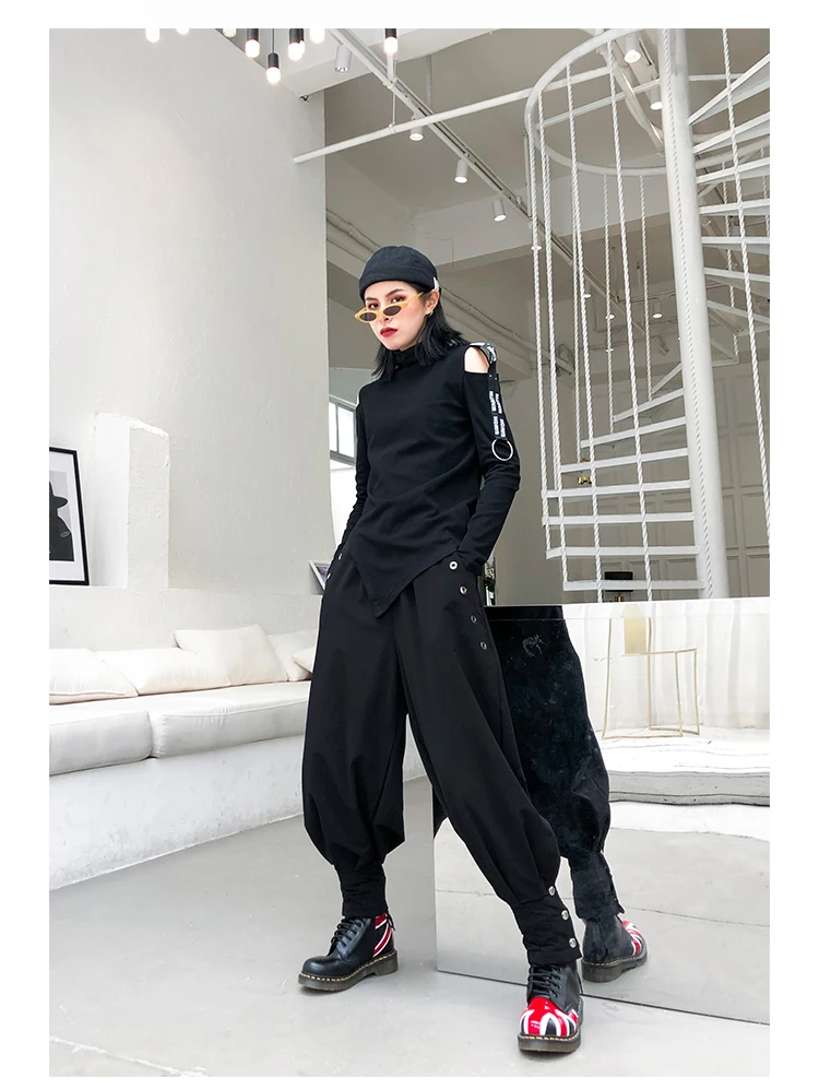 SuperAen Casual Pants Women New Autumn and Winter Harem Pants Female Solid Color Wild Cotton Fashion Ladies Pants
