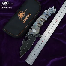 LEMIFSHE Флиппер человек войны складной нож s35vn лезвие TC4 титановая ручка Кемпинг Охота Открытый выживания Ножи EDC инструменты