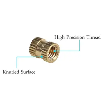 

Set Thread Knurled Nuts Female M2 M3 M4 M5 Brass Threaded Round Inject