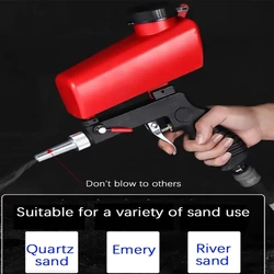 Jateamento pneumático pistola de jateamento de areia ajustável 90psi máquina portátil gravidade pequeno handheld pneumático jateamento conjunto arma