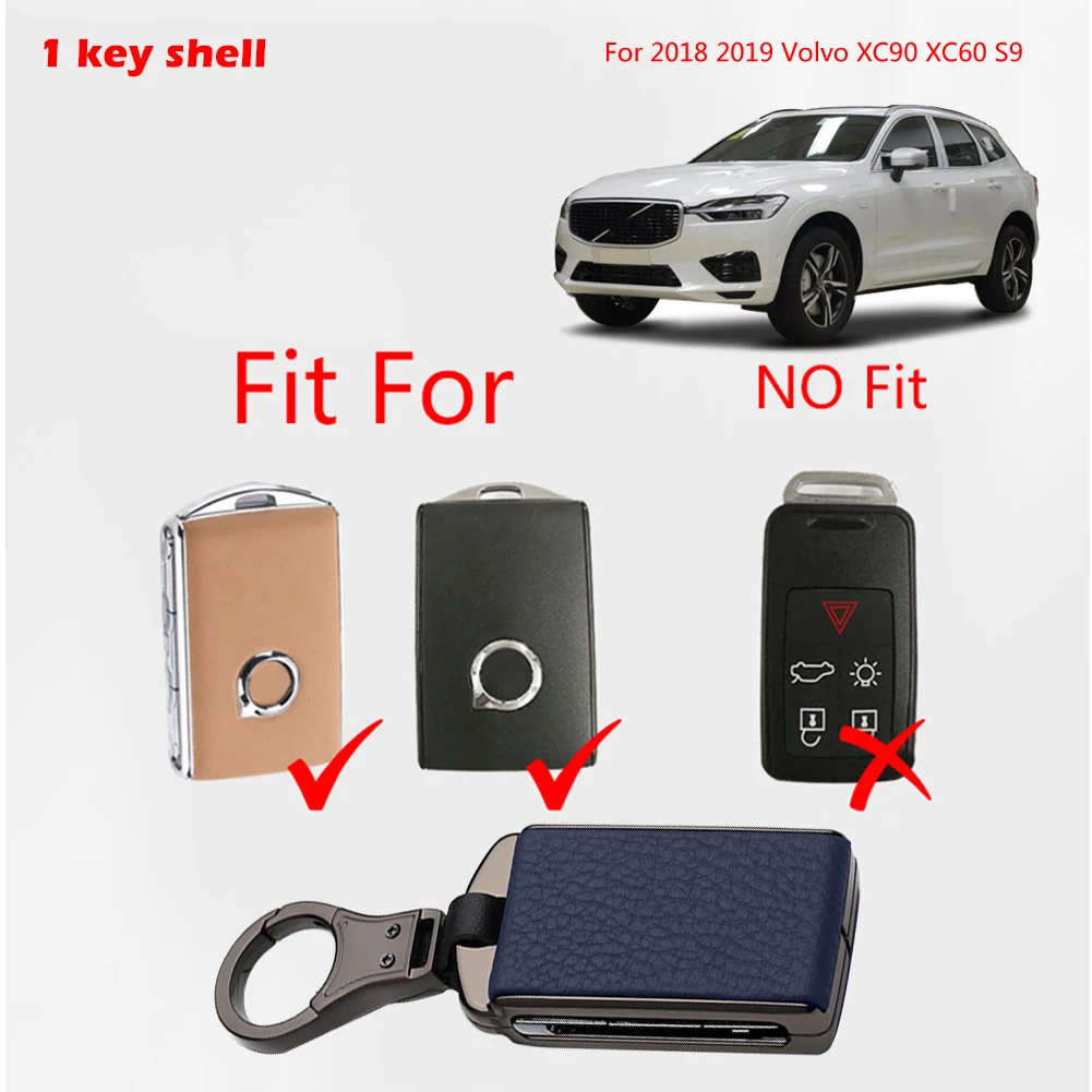 Чехол для ключей из натуральной кожи Volvo XC60 XC90 S90 V90 2017 2018|Аксессуары GPS| |