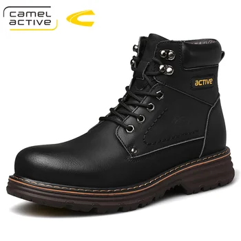 

New autumn winter two layer cowhide high top men's shoes tooling shoes Martin boots snow boots outdoor shoes casual shoes