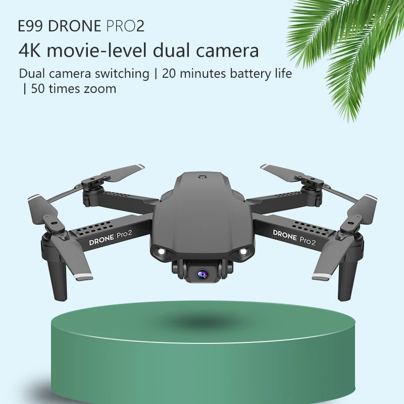 E99 Pro Drone With Dual Cameras Folding Height Wifi Control 50x Zoom Remote Control Aircraft Hd Aerial Quadcopter