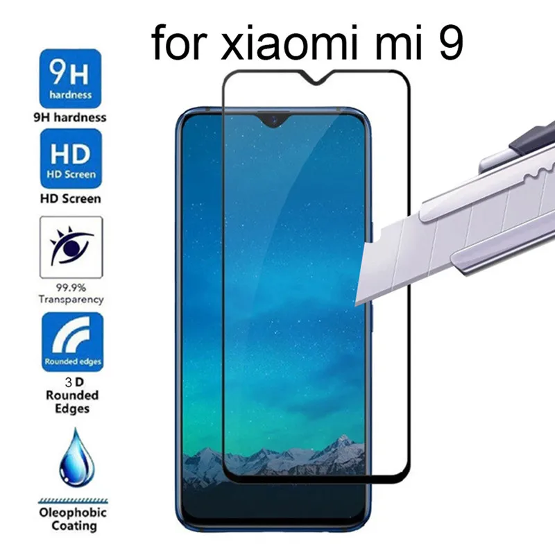 Binmer Screen Protector For Xiaomi Mi 9 Full Glue Glass Tempered Coverage Toughened | Мобильные телефоны и аксессуары