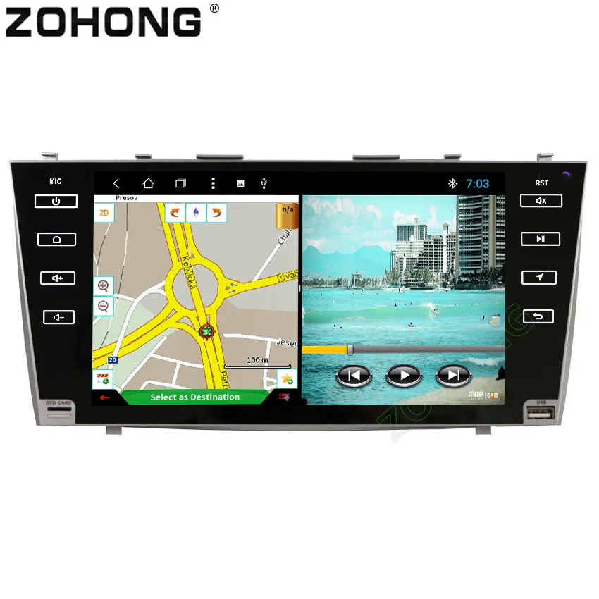 2din 9 дюймов PIP Восьмиядерный автомобильный dvd-плеер на основе Android для Toyota CAMRY V40 AURION 2007-2011 Авторадио автомобильный gps навигатор carplay wifi