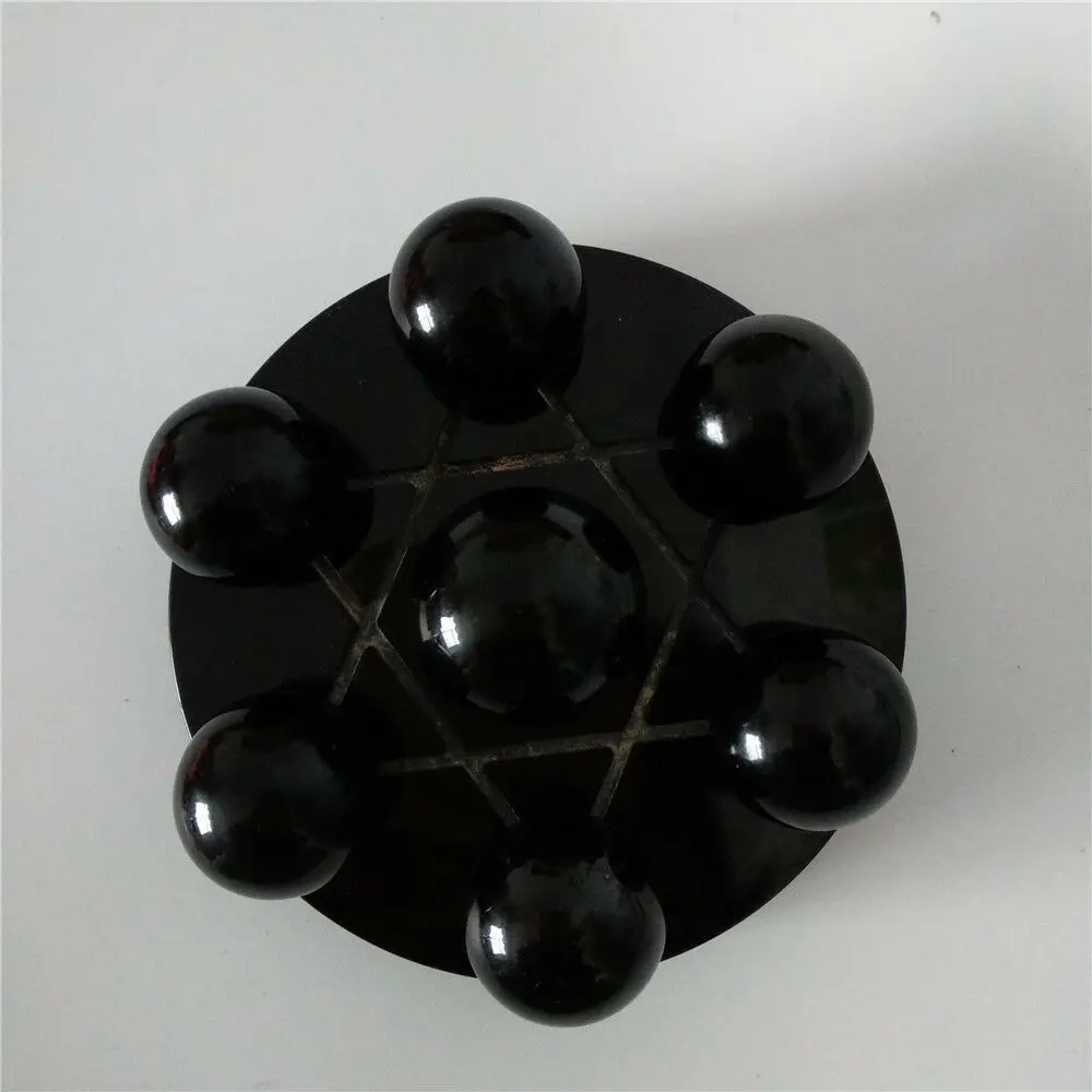 

Natural Obsidian seven star array Feng shui Obsidian Crystal Ball Decoration