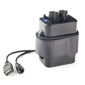 

HaikeLite 6x18650 Battery Case Box Cover with 12V DC USB Power Supply for Bike LED Light Cell Phone Router Waterproof DIY