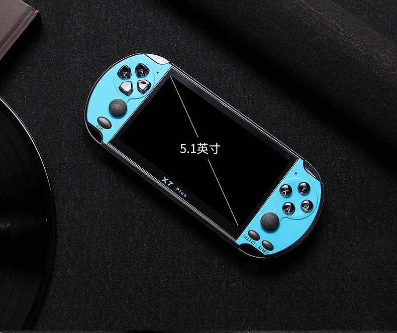 64Bit 5,1 "lcd X7 Plus двойной рокер 8G Портативная Ретро игровая консоль видео MP5 игровые плееры поддержка игры сохраненный ход/ТВ выход