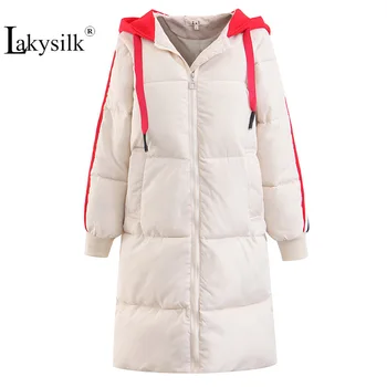 

Women Parka Casual Outwear Autumn Winter Hooded Coat White Long Sleeve Jacket Women Coats Women's Pocket Jackets Plus Size