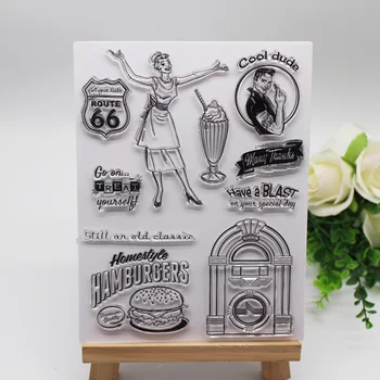 

13pcs Hamburger letters for mother's day Clear Stamp Seal DIY Scrapbooking Photo album greeting card Decorative Clear Stamps