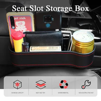 

2pcs Car Storage Box Car Seat Pockets Leather Console Side Organizer Seat Car Accessories Auto Products Voiture Accessories
