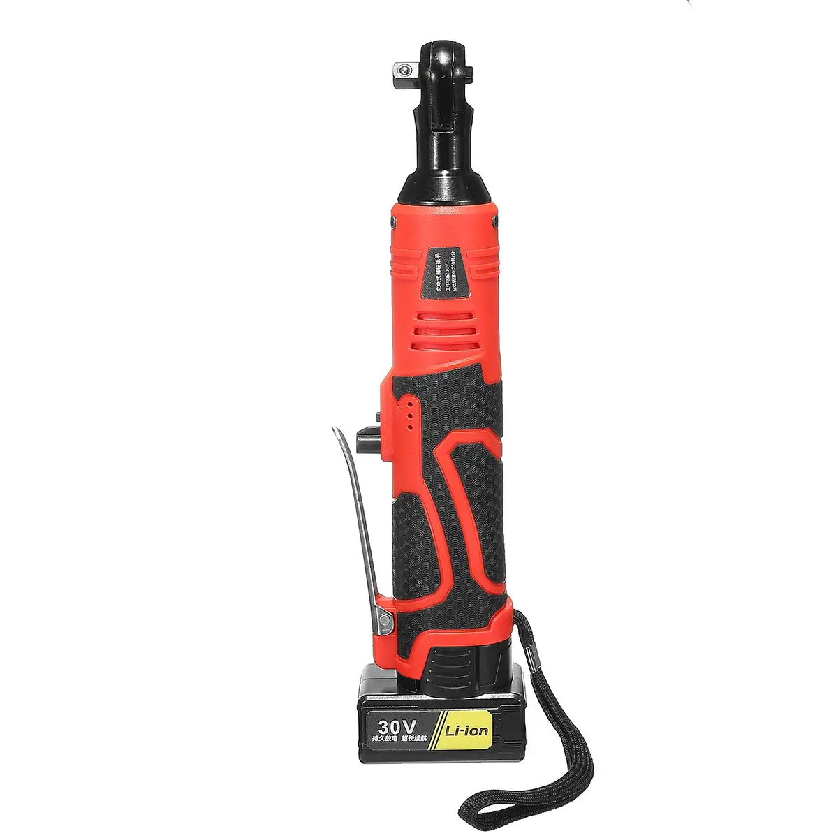 30V Doersupp электрический ключ с трещоткой 18 в/30 в Беспроводная перезаряжаемая 3/8 дюйма 6000 мАч литиевая батарея правый храповый угловой ключ инструмент - Цвет: 30V