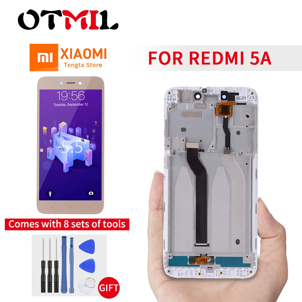 Otmil для Xiaomi Redmi 5A ЖК-экран 1920*1080 5 дюймов AAA качество Мобильный телефон lcd с рамкой |