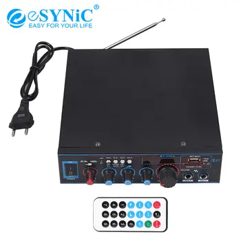 

eSYNiC 800W HIFI Digital Bluetooth Stereo Audio Amplifier FM SD 12V/220V Radio Mic Car Home With Remote Control For iPhone PC