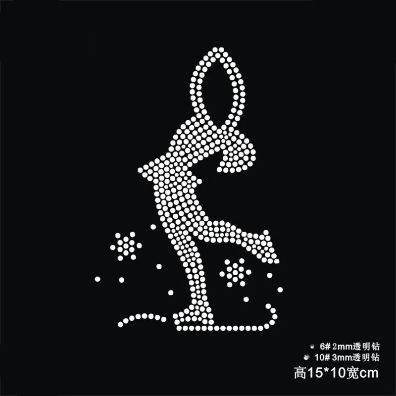 

Dance girl sticker patch designs iron on transfer hot fix rhinestone transfer motifs iron on applique patches shirt