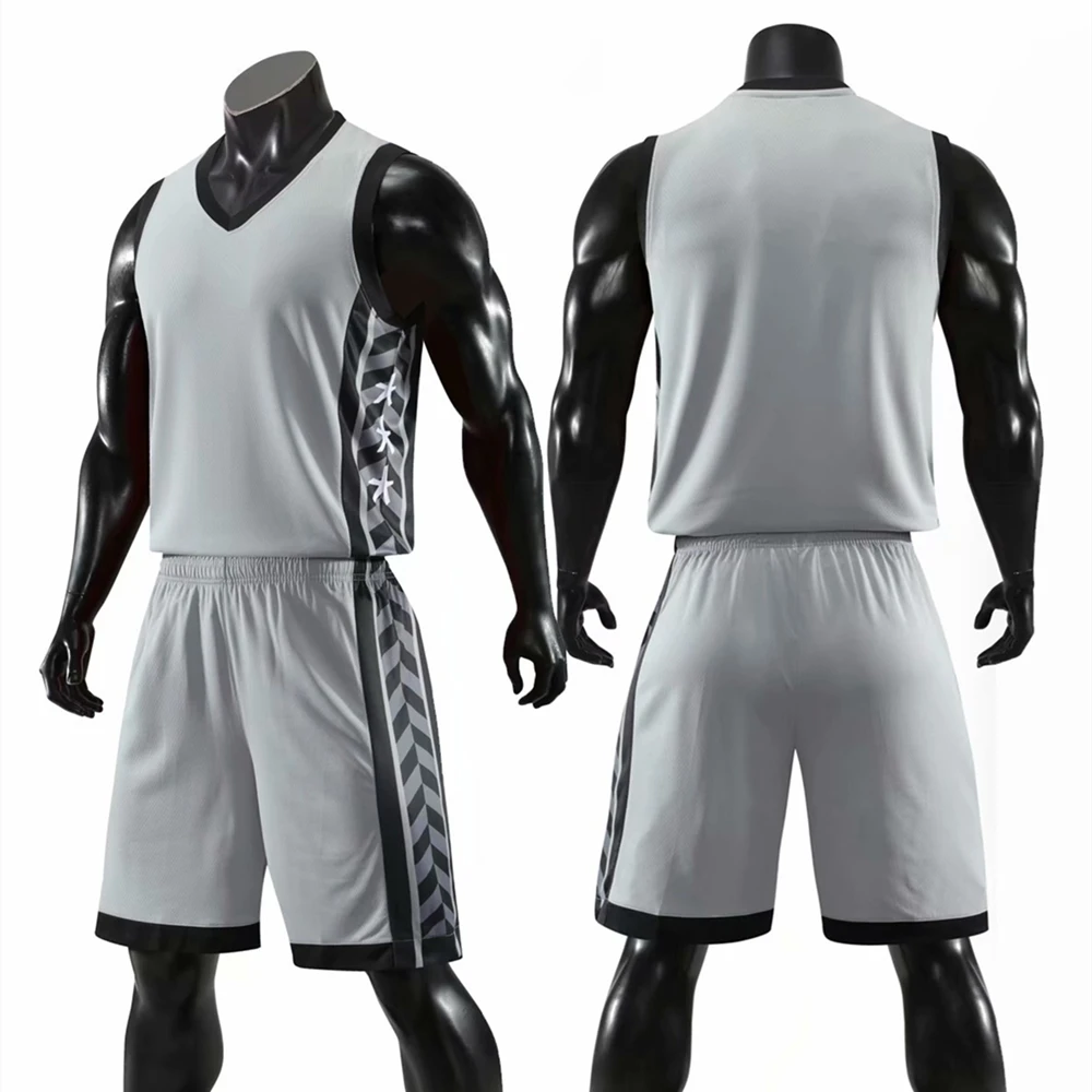 Basketball Jerseys Kids Adult Basketball Jersey Set Child Women & Men Basketball Clothes Shirt Double Pockets Shorts Training Uniform Sports Suit