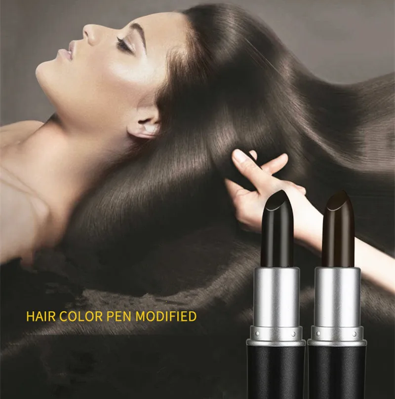 1 шт. крем-краска для волос черный коричневый долговечный быстрый мягкий одноразовый цвет для волос ручка для белых волос покрытие для волос DIY Стайлинг макияж Стик