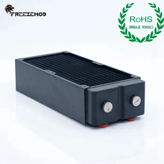 FREEZEMOD компьютер pc кулер для воды медный радиатор 3 слоя 65 мм толщиной медные плавники G1/4 ROHS сертификации. TSRP-HP65-240