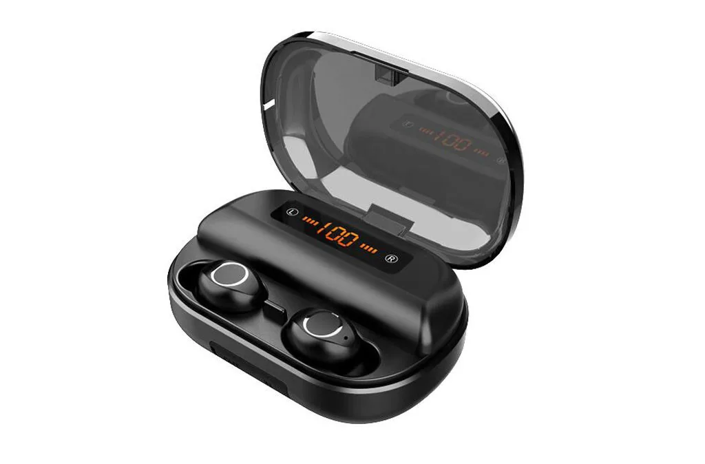 Беспроводная гарнитура Bluetooth 5,0 наушники V12 наушники BT5.0 беспроводные бинауральные стерео наушники 2400 мАч Зарядка склад