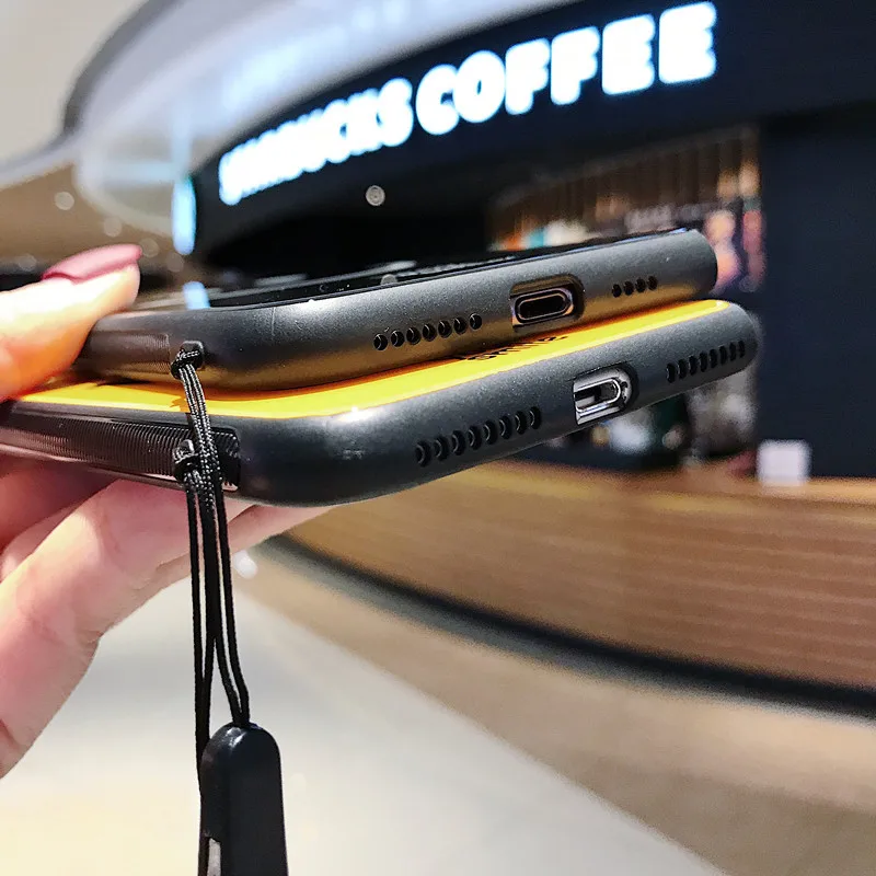 Простой креативный зеркальный чехол для телефона со смайликом для IPhone 11 Pro XS Max XR 7 8 6S Plus модный ремешок из закаленного стекла