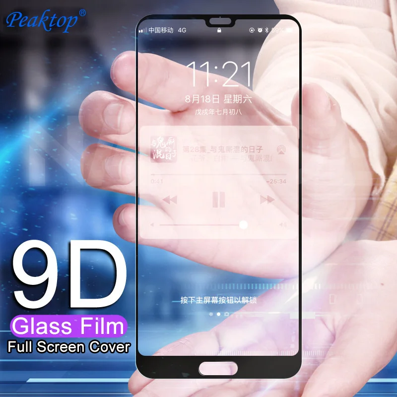 Закаленное стекло 9D для Huawei P20 Pro Lite Nova 5 5i 5T 4 4E 3 3i 3E P Smart защита экрана защитная