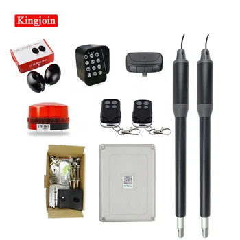 

Double arms swing gate opener door motor kit with 2 remote ( photocells,warning light,push button,keypad, gsm operator optional)