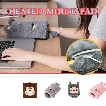 

USB Heated Mouse Pad Mousepad Mat Heating Hand Warmer Electric Wrist Warmer Mouse Pad Warm Winter Mouse Mat for Office