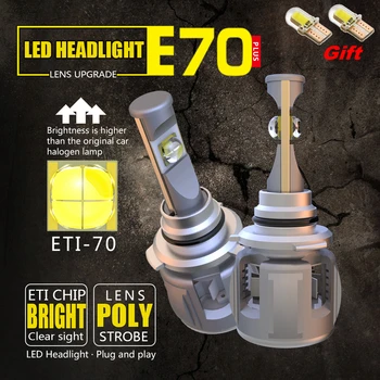 

E70 Car LED Headlight Bulbs ETI70 H7 H4 H11 H1 9005 9006 D1S D2S D3S D4S 9012 H8 H9 Turbine Fan Automotivo Front Fog Light Lamp