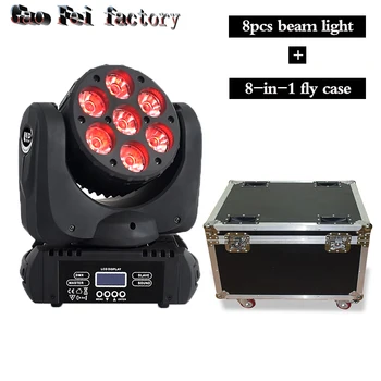 

fly case with beam moving head light LED 7x12w rgbw dmx stage light for dj disco