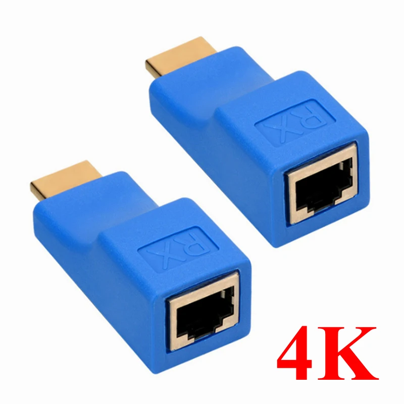 4K HDMI-совместимый удлинитель через CAT5e/6 UTP LAN Ethernet-кабель RJ45 порт локальной сети до